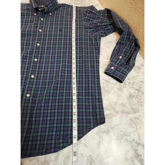 Ralph Lauren Men's Multicolor Plaid Cotton Long Sleeve Button Down Shirt 15.5 - Picture 5 of 5
